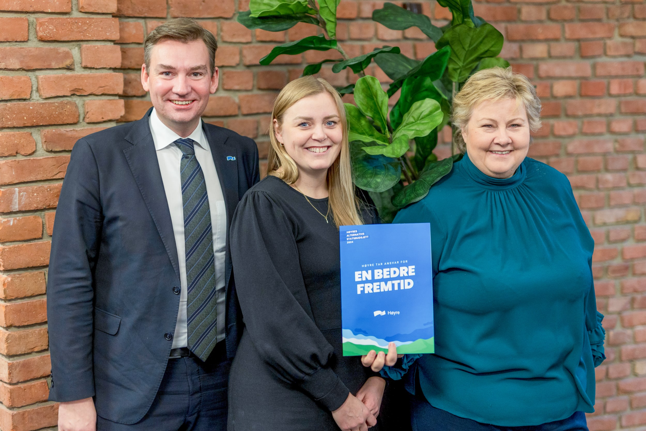 Henrik Asheim, Tina Bru og Erna Solberg.